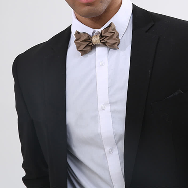 Men's Creative Environmental Kraft Paper Bow Tie - image 1
