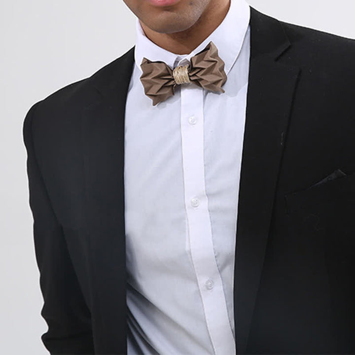 Men's Creative Environmental Kraft Paper Bow Tie - image 1