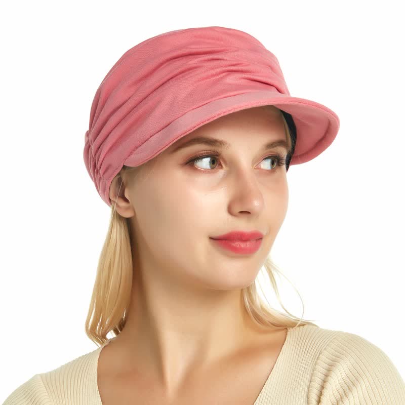Women's Soft-Brimmed Hat Pleated Baseball Cap - image 16