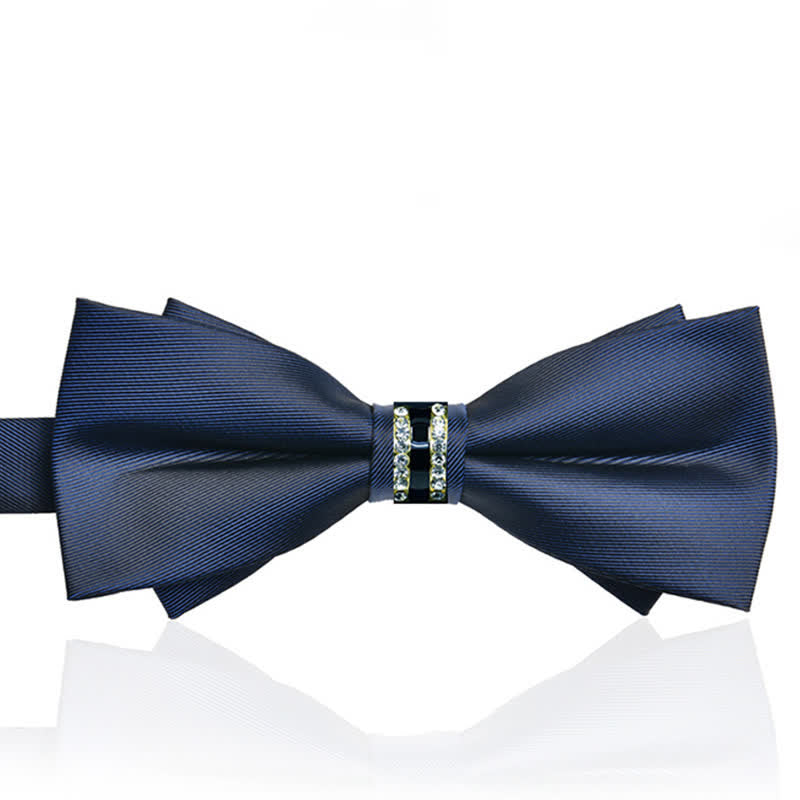 Men's Rhinestone Metal Matte Bow Tie - image 16