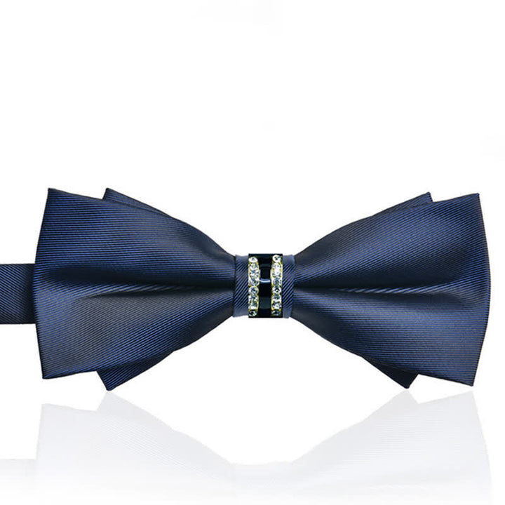 Men's Rhinestone Metal Matte Bow Tie - image 16