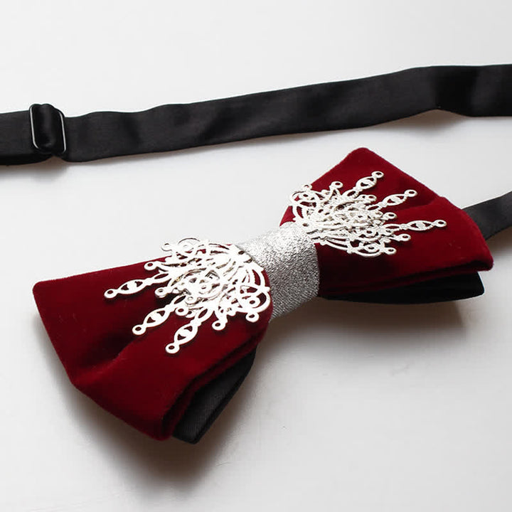 Men's Bling Mosaic Sunburst Velvet Bow Tie - image 14