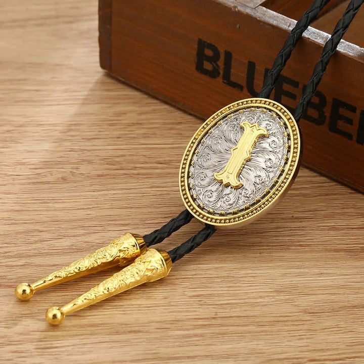 Western Cowboy Shirt Accessory Alphabet A To Z Bolo Tie - I - image 12