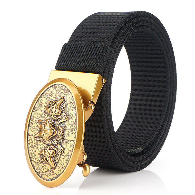 Men's Hungry Wolves Simple Nylon Belt
