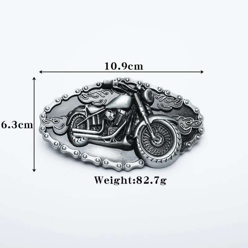 Men's Punk Locomotive Motorcycle Leather Belt - image 5