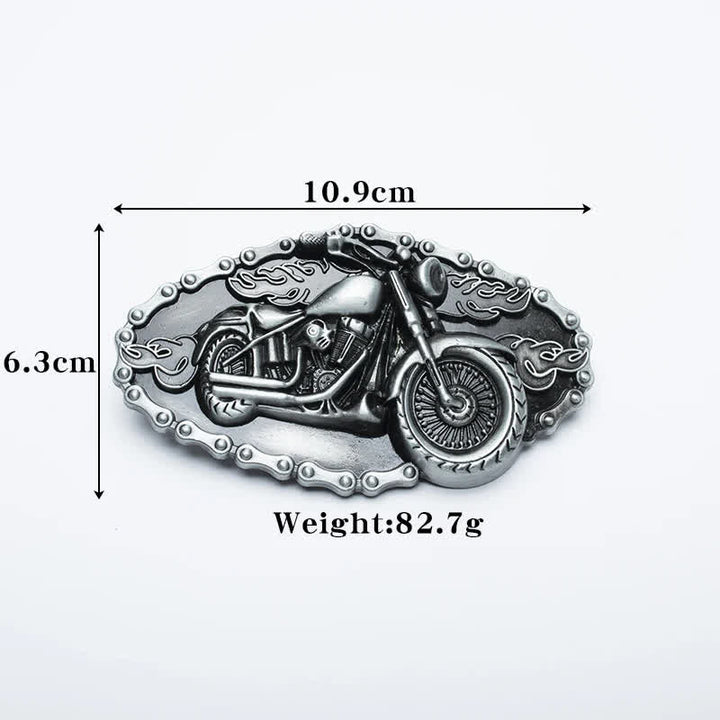 Men's Punk Locomotive Motorcycle Leather Belt - image 5
