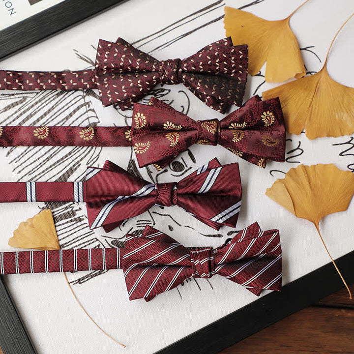 Men's Burgundy Series Gentleman Bow Tie - image 0