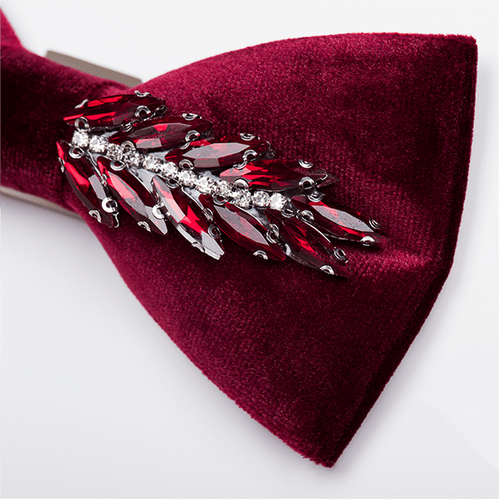 Men's Witty Crystal Velvet Bow Tie - image 5