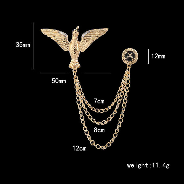 Men's Victory Bird Chain Brooch - image 4