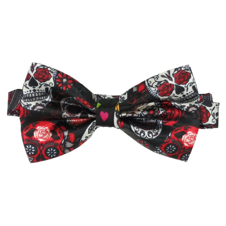Men's Halloween Blood Splattered Skull Bow Tie - Style #2 - image 2