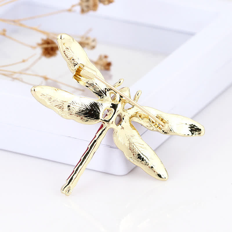 Women's Pretty Enamel Dragonfly Brooch - image 3