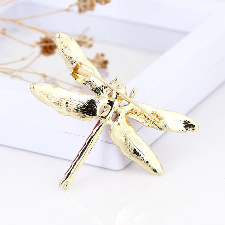 Women's Pretty Enamel Dragonfly Brooch - image 3