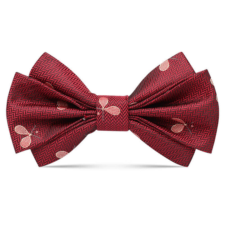 Men's Deluxe Burgundy Tennis Racquet Bow Tie - Burgundy - image 0