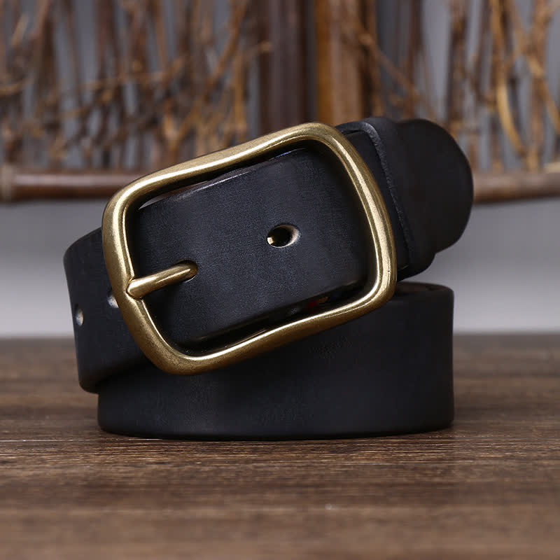 Men's Vintage Thicken Pure Cowhide Leather Belt - image 5