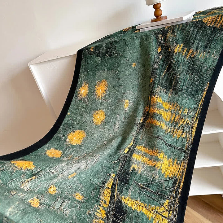 Women's Magnificent Scene Oil Painting Thickened Scarf - image 3