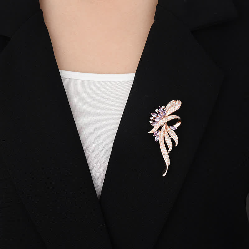 Women's Charming Bauhinia Flower Brooch - image 1