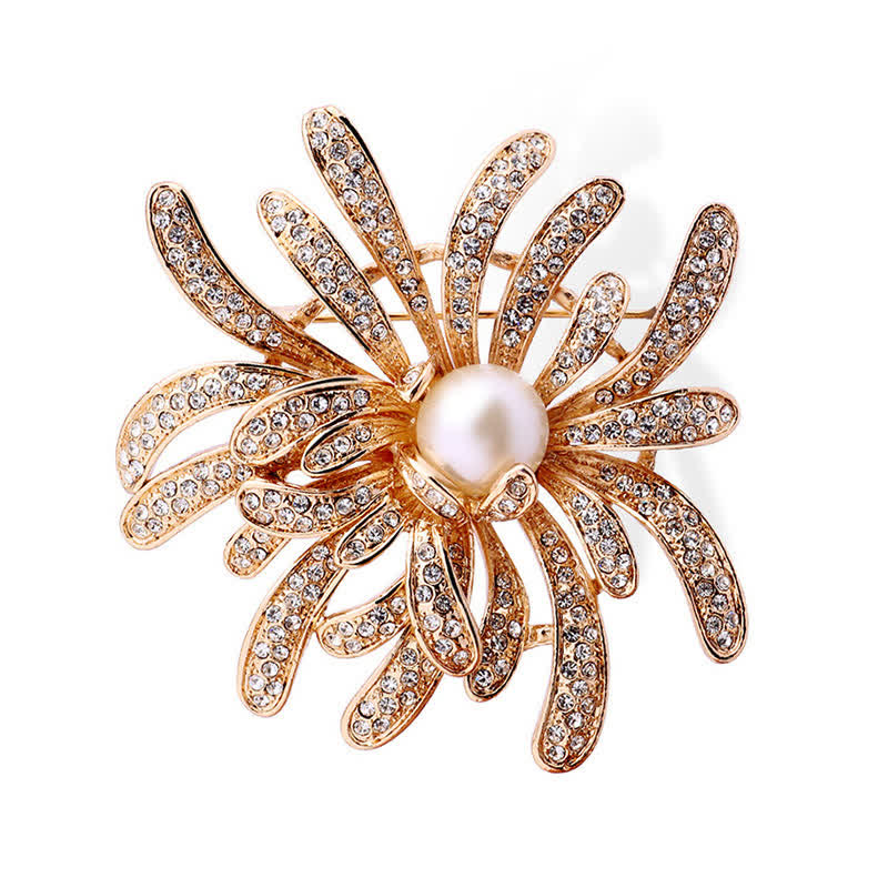 Women's Coralline Floral Pearl Brooch - image 5