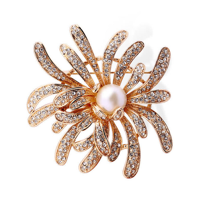 Women's Coralline Floral Pearl Brooch - image 5