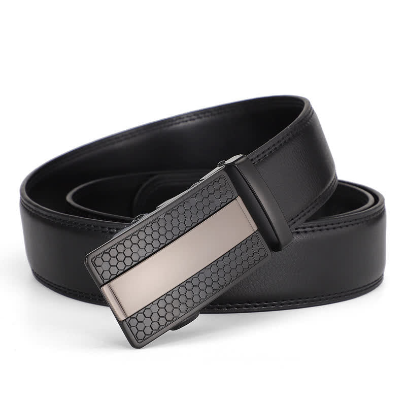 Men's Classy Sliding Buckle Ratchet Leather Belt - image 1