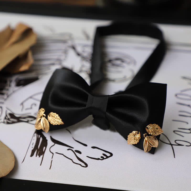 Men's Leaves Garden Wedding Bow Tie - image 3
