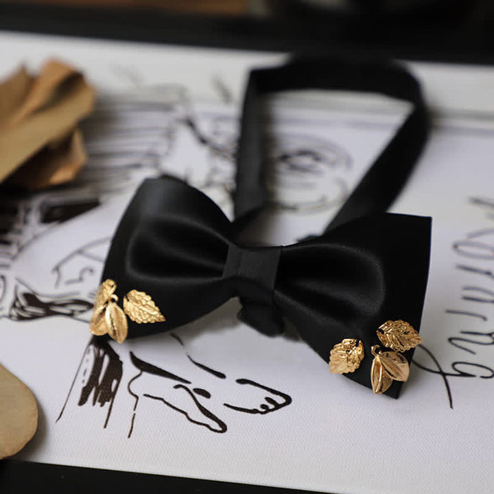 Men's Leaves Garden Wedding Bow Tie - image 3