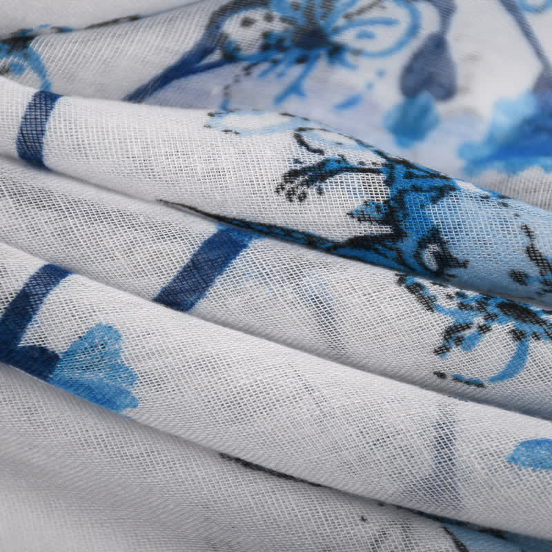 Women's Elegant Vibrant Floral Long Wrap Scarf - image 5