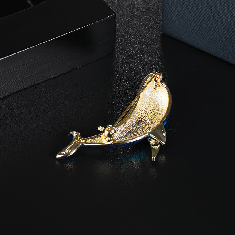Women's Blue Whale Brooch - image 2