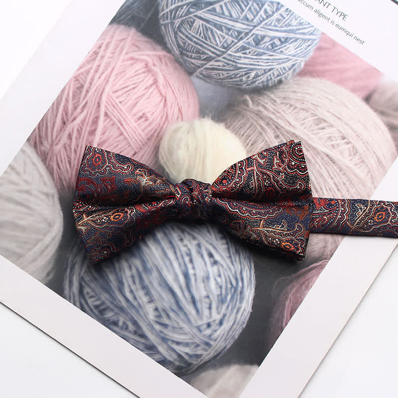 Men's Antique Yarn-dyed Jacquard Bow Tie - # 24 - image 27