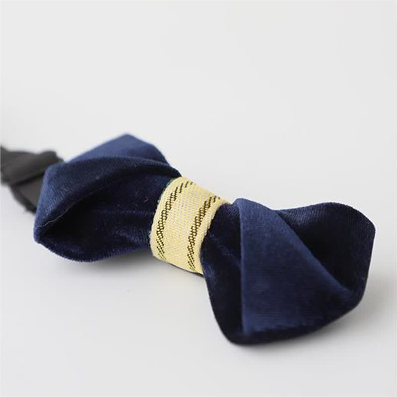 Men's Simple Twisting Velvet Bow Tie - image 5